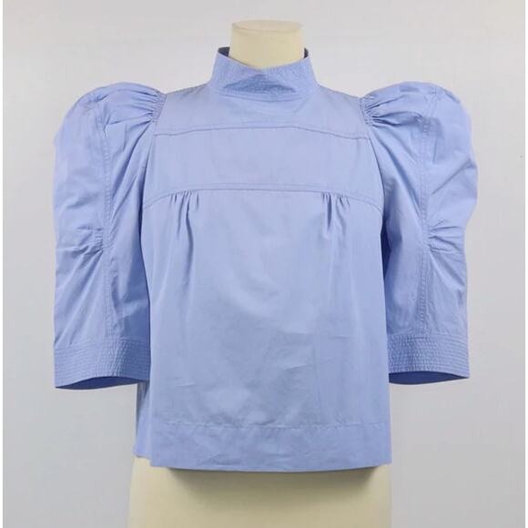 Chloé Pleated Cotton Top - Picture 2 of 8